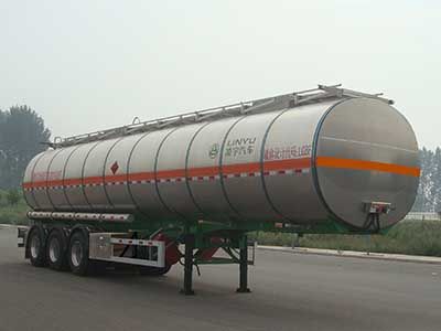 Lingyu  CLY9401GRYM Aluminum alloy flammable liquid tank transport semi-trailer