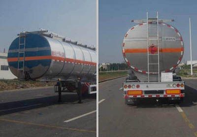 Lingyu  CLY9401GRYM Aluminum alloy flammable liquid tank transport semi-trailer