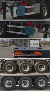 Lingyu  CLY9401GRYM Aluminum alloy flammable liquid tank transport semi-trailer