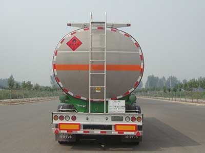 Lingyu  CLY9401GRYM Aluminum alloy flammable liquid tank transport semi-trailer