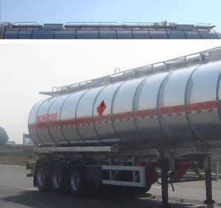 Lingyu  CLY9401GRYM Aluminum alloy flammable liquid tank transport semi-trailer