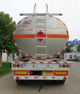 Minghang  ZPS9403GRY Aluminum alloy flammable liquid tank transport semi-trailer