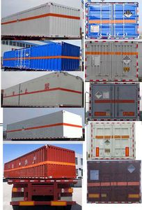 Huazheng brand automobiles LHZ9400XZW Miscellaneous dangerous goods box transport semi-trailer