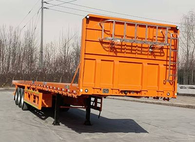 Zhongqi Aerospace Brand Automobile HTM9400TPB Flat transport semi-trailer