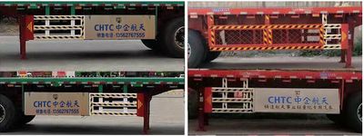 Zhongqi Aerospace Brand Automobile HTM9400TPB Flat transport semi-trailer