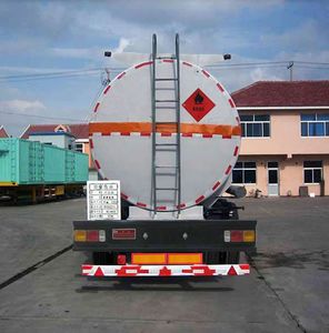 Huachang brand automobiles QDJ9407GRY Flammable liquid tank transport semi-trailer