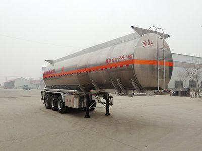 Zhengkang Hongtai brand automobiles HHT9401GRYB Aluminum alloy flammable liquid tank transport semi-trailer