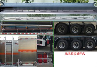 Minghang  ZPS9407GYY Aluminum alloy oil transport semi-trailer