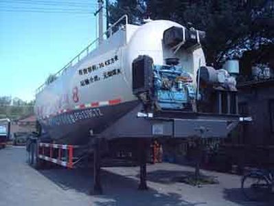 Zhang Tuo license plate car ZTC9340GFL Powder material transportation semi-trailer