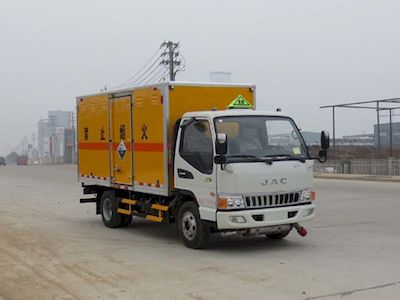 Jiangte brand automobiles JDF5070XFWHFC5 Corrosive goods box transport vehicle