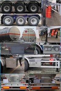 Lingyu  CLY9404GLYA Asphalt transport semi-trailer