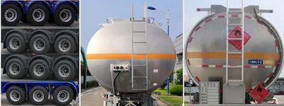 Tonghua  THT9401GRYH3 Aluminum alloy flammable liquid tank transport semi-trailer