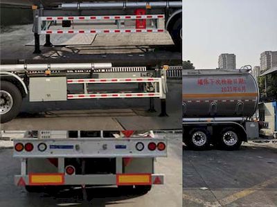 Tonghua  THT9401GRYH3 Aluminum alloy flammable liquid tank transport semi-trailer