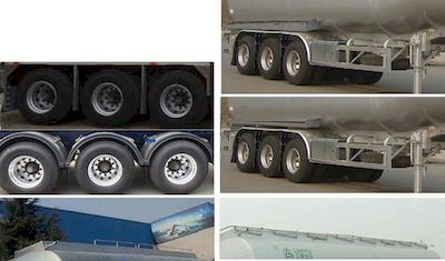 Lingyu  CLY9406GRYD Flammable liquid tank transport semi-trailer