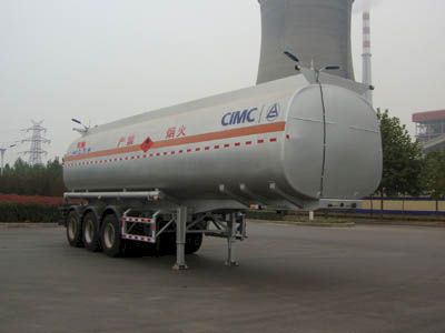 Lingyu  CLY9405GRY Flammable liquid tank transport semi-trailer