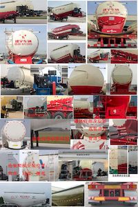 Jianyu brand automobile YFZ9400GFL45B Medium density powder material transportation semi-trailer