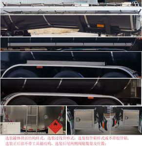 Shuyue  DSY9400GRY38 Flammable liquid tank transport semi-trailer