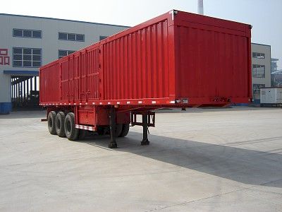 Jijun brand automobiles HJT9381XXY Box transport semi-trailer