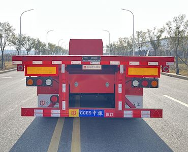 Zhongzhen Hanjiang brand automobiles HJZ9400TPB Flat transport semi-trailer