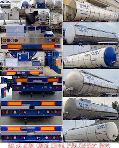 Ruijiang  WL9400GSYC Aluminum alloy edible oil transportation semi-trailer