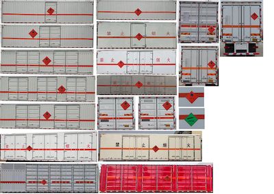 Jiangte brand automobiles JDF5260XRQDFH6 Flammable gas box transport vehicle