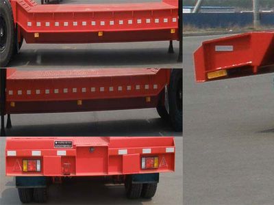 Huanda  BJQ9341TDP Low flatbed semi-trailer