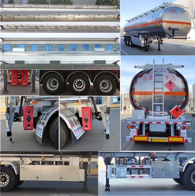 Zhengkang Hongtai brand automobiles HHT9400GYYB Aluminum alloy oil transport semi-trailer