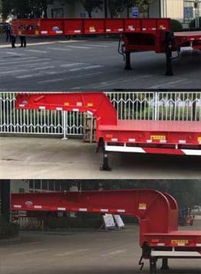 Huajun  ZCZ9392TDPH Low flatbed semi-trailer