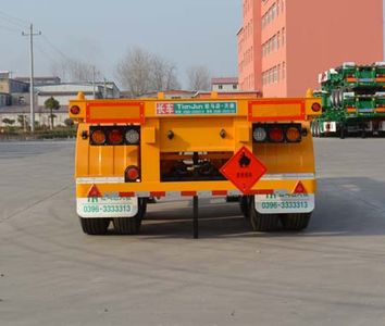 Tianjun Dejin brand automobiles TJV9350TWYG Transport semi-trailer of dangerous goods tank frame