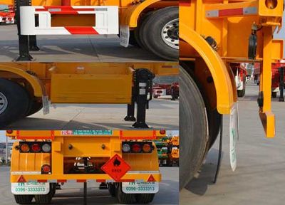 Tianjun Dejin brand automobiles TJV9350TWYG Transport semi-trailer of dangerous goods tank frame