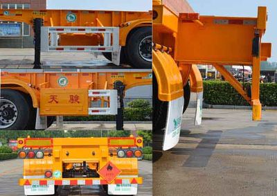 Tianjun Dejin brand automobiles TJV9350TWYG Transport semi-trailer of dangerous goods tank frame