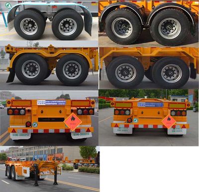 Tianjun Dejin brand automobiles TJV9350TWYG Transport semi-trailer of dangerous goods tank frame