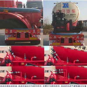 Zhongkai Automobile GJL9400GFL Medium density powder material transportation semi-trailer