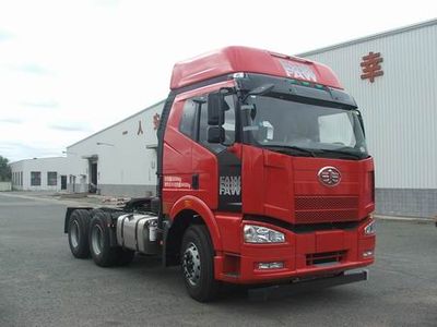 Jiefang Automobile CA4250P66K2T1E4 Flat head diesel semi-trailer tractor