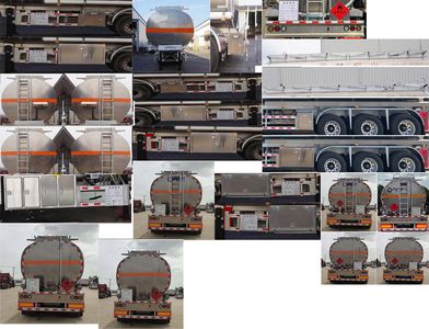 Yunli  LG9405GYYA Aluminum alloy oil transport semi-trailer