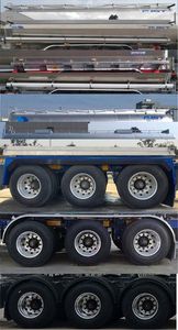 Ruijiang  WL9404GRYW Aluminum alloy flammable liquid tank transport semi-trailer