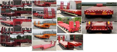 Huanlu  LYT9400TDPA Low flatbed semi-trailer