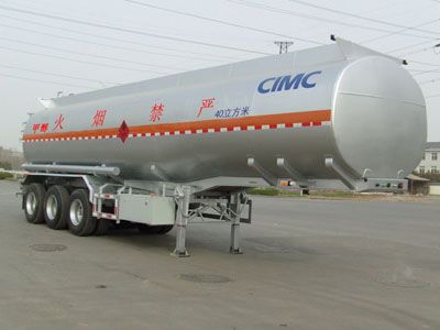 Lingyu  CLY9404GRYD Flammable liquid tank transport semi-trailer