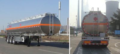 Lingyu  CLY9405GYYB Aluminum alloy oil transport semi-trailer