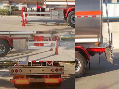 Juntong  JF9401GRY Aluminum alloy flammable liquid tank transport semi-trailer