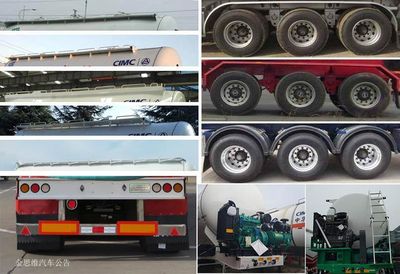 Lingyu  CLY9401GFL5 Low density powder material transportation semi-trailer