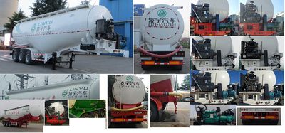 Lingyu  CLY9401GFL7 Low density powder material transportation semi-trailer