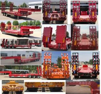 Huaxing Jiangshan brand automobiles SMW9371TDP Low flatbed semi-trailer