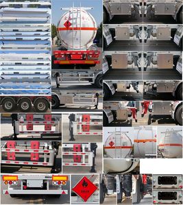 Zhengkang Hongtai brand automobiles HHT9404GRYG Flammable liquid tank transport semi-trailer