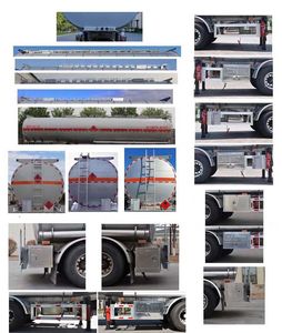 Jinxi  WPH9402GRYL Aluminum alloy flammable liquid tank transport semi-trailer