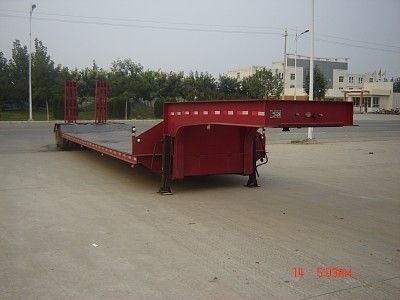 Jijun brand automobiles HJT9401TDP Low flatbed semi-trailer