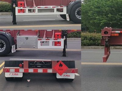 Guangda Hongyuan brand automobiles GHY9340TWY Transport semi-trailer of dangerous goods tank frame