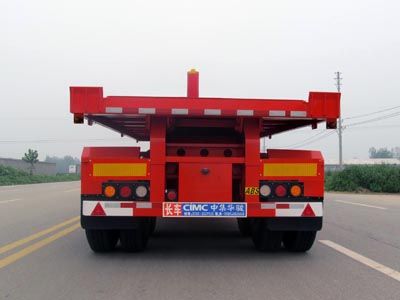 Huajun  ZCZ9350ZZXPHJC Flat dump semi-trailer