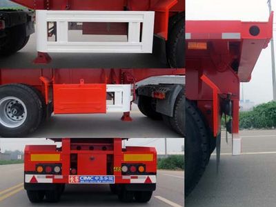 Huajun  ZCZ9350ZZXPHJC Flat dump semi-trailer