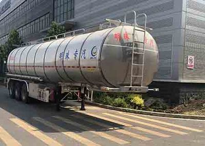 Hehai Mingzhu  MZC9400GSY Aluminum alloy edible oil transportation semi-trailer